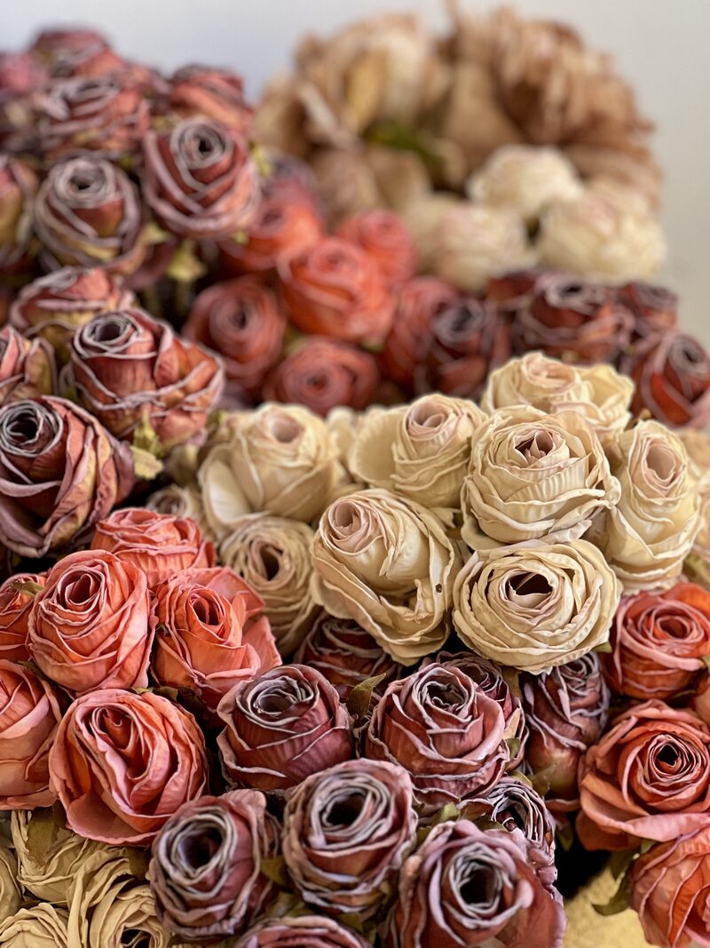 Bouquet de roses séchées